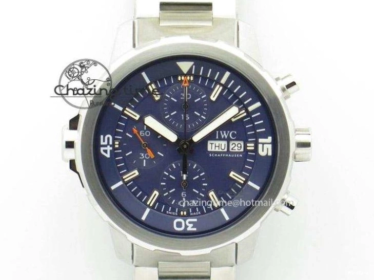 MIROTIME 0329 EasyMatch Aquatimer Automatic IW329004 V6F 1:1 Best Edition Blue Dial On SS Bracelet MIYOTA 7224